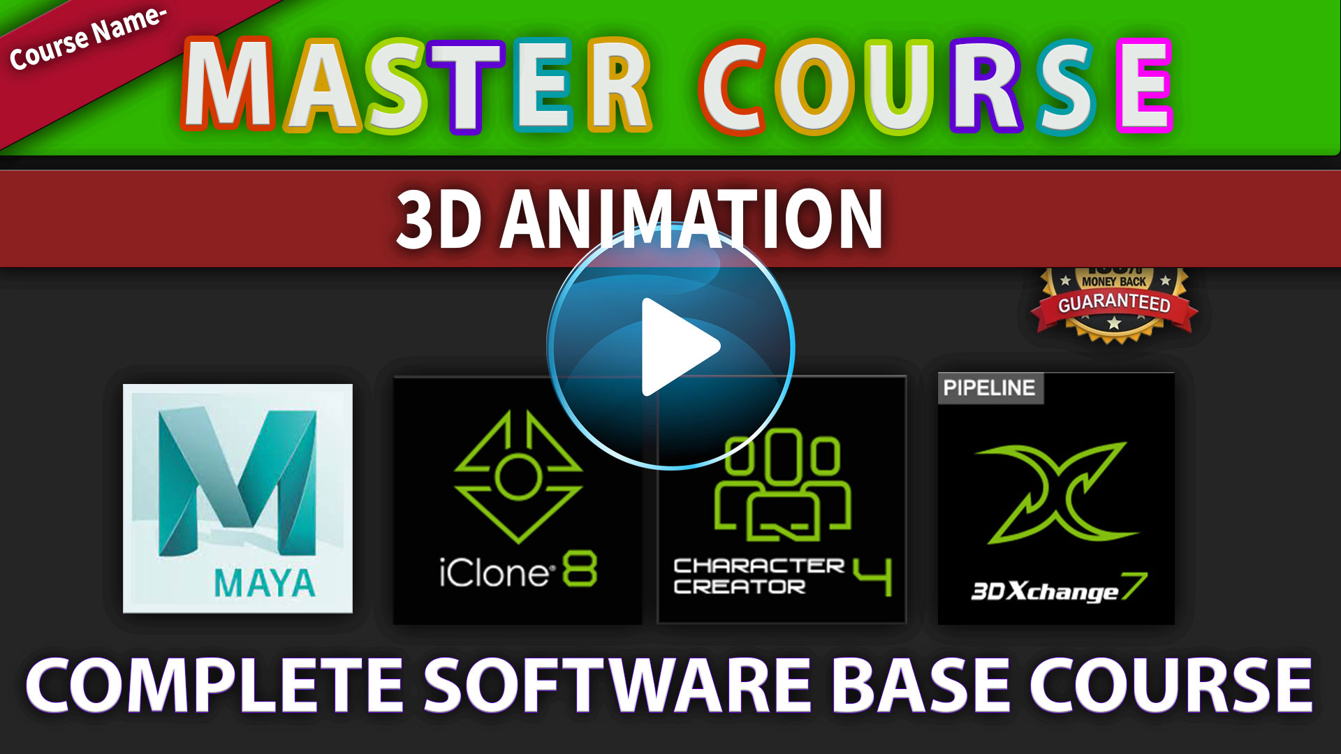 Master Software Course- Autodesk Maya 3DXchange Iclone7/8 Character creater