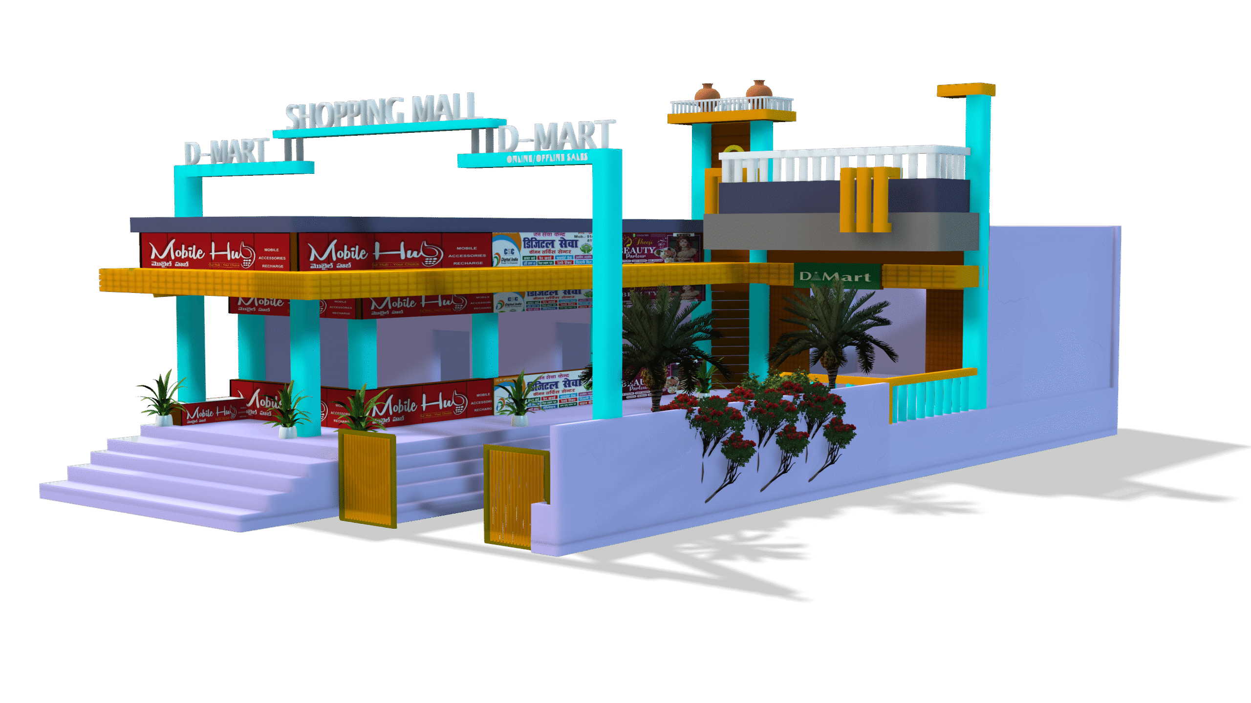 Shopping Mall 3D Model - Image 3