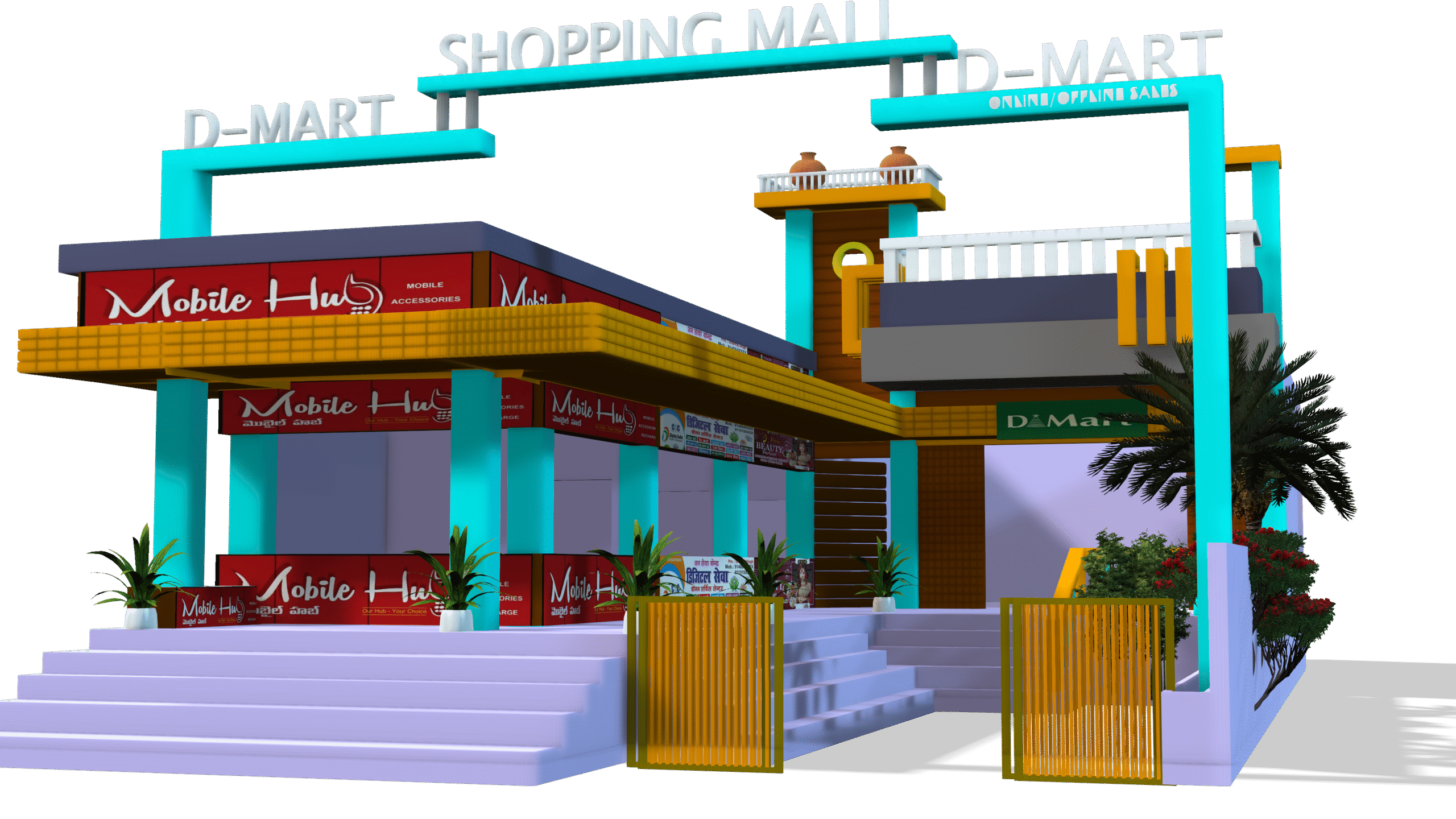 Shopping Mall 3D Model - Image 4