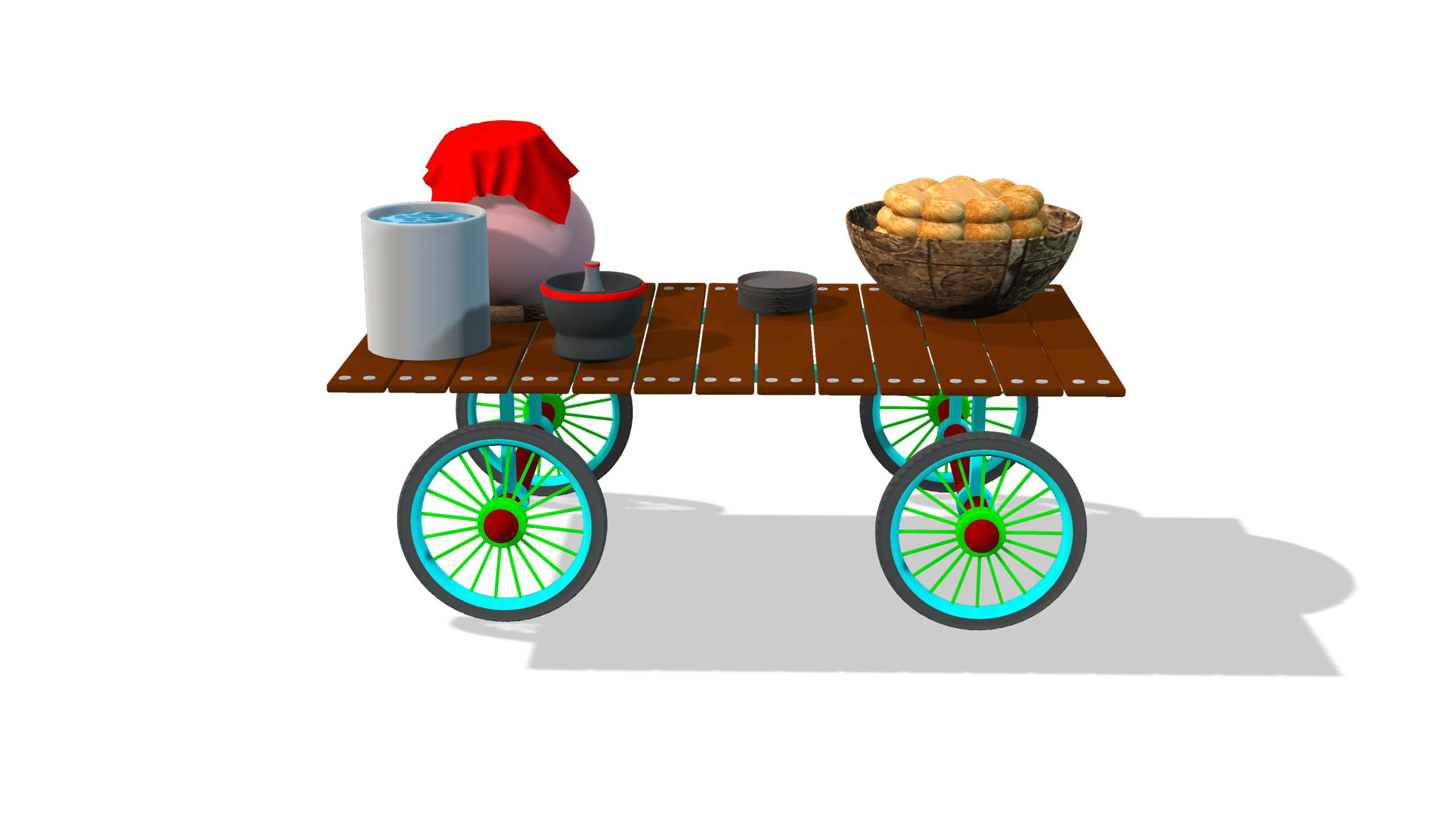 Realistic Pani Puri Trolley 3D Model Pack - Image 4